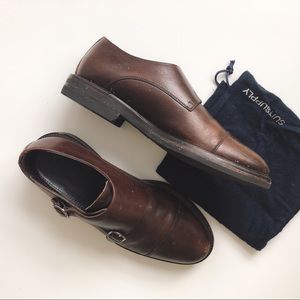 Suitsupply Brown Double Monk Strap Shoes